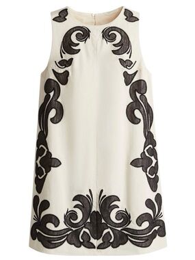 Embroidered Shift Dress